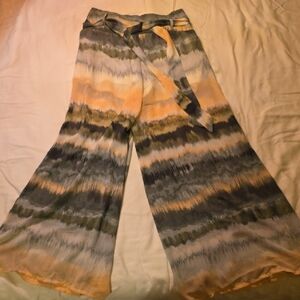 HeartSoul Tie-Dye Wide-Leg Pants in Earth Tones